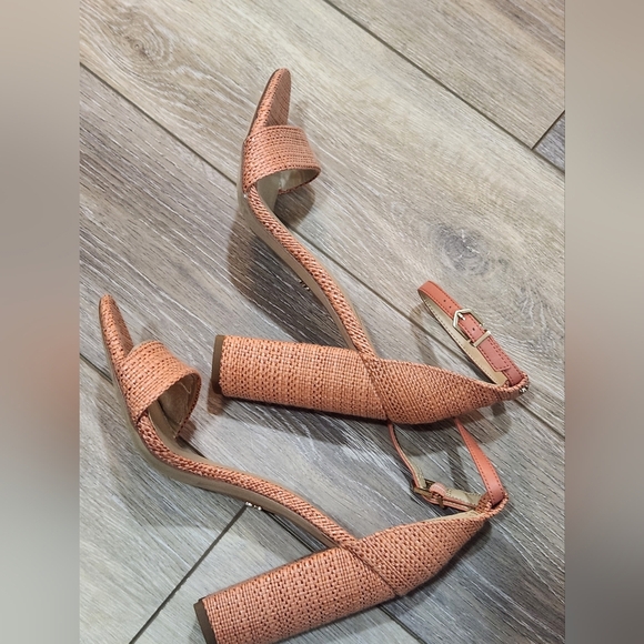 Sam Edelman Yaro Elegant Peach Block Heel Ankle Strap Sandals Size 7 - Picture 6 of 9